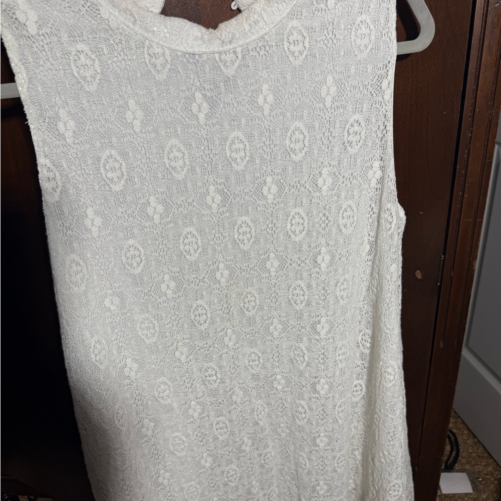 Mittoshop White Lace Detail Top
